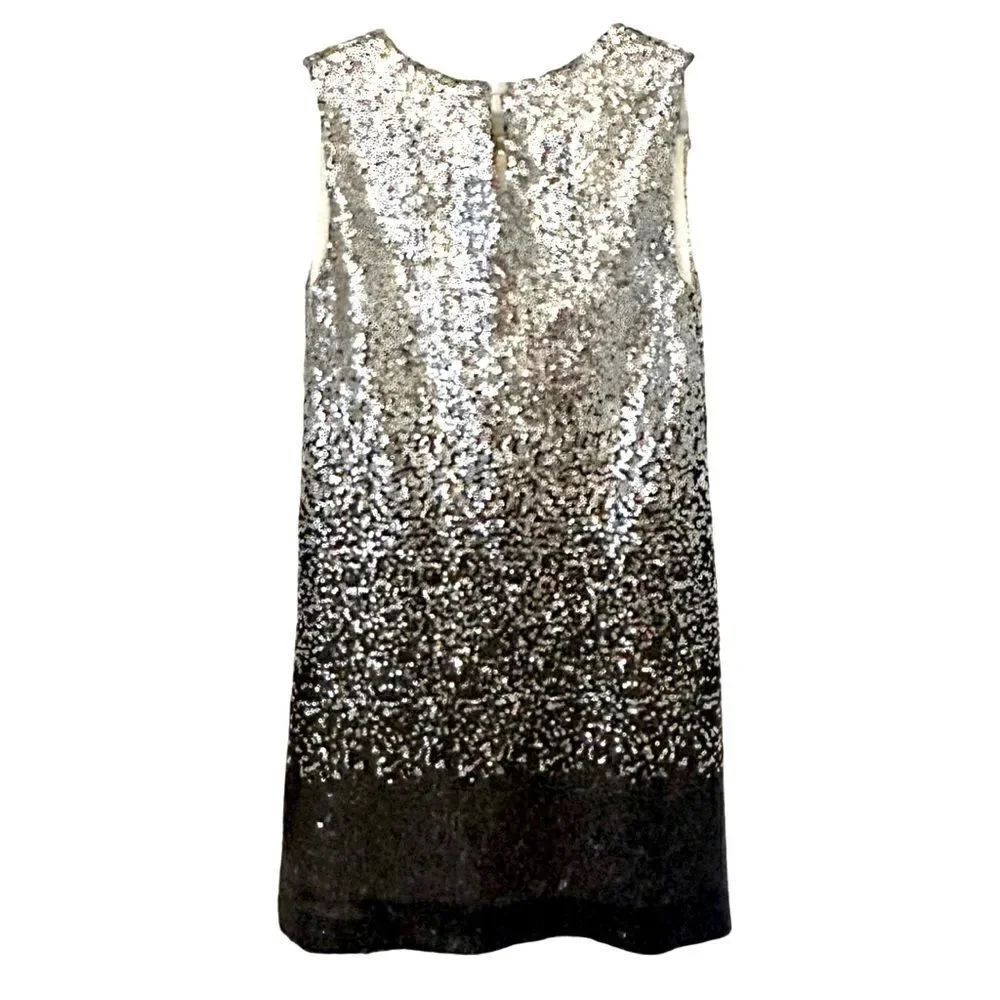 Ruby & Bloom Girl's Ombre Sequin Sheath Dress Black/ Grey Size Small 7/8